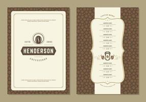 koffie menu ontwerp brochure sjabloon illustratie vector