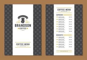 koffie menu ontwerp brochure sjabloon illustratie vector