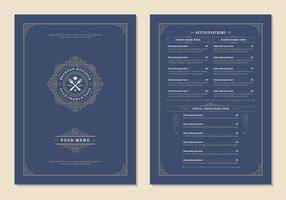 menu ontwerp sjabloon met Hoes en restaurant wijnoogst logo brochure. vector