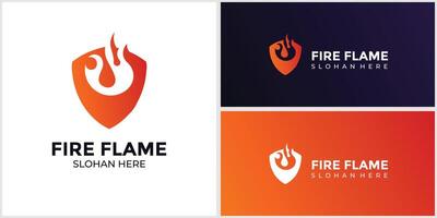 vlam logo brandend helling kleuren vector