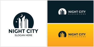 silhouet van stad tafereel illustratie van gebouwen en stad vector