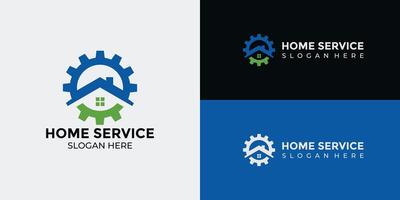 huis Diensten logo in groen en blauw vector