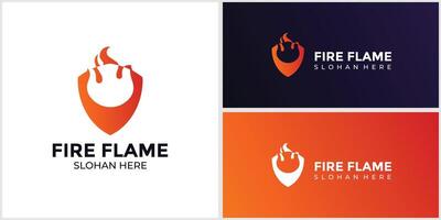 vlam logo brandend helling kleuren vector