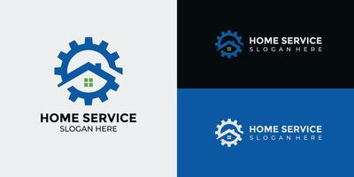 huis Diensten logo in groen en blauw vector