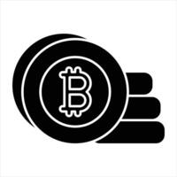 bitcoins glyph icoon vector