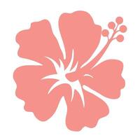 tropisch hibiscus bloem. Hawaii boeket voor zomer uitverkoop spandoeken. paradijs blad. exotisch roze bloem geïsoleerd ontwerp Aan wit achtergrond. vlak illustratie. vector