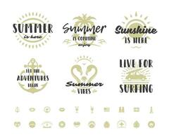 zomer vakantie typografie inspirerend citaten of gezegden ontwerp vector