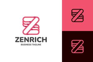 modern en minimalistische z brief logo ontwerp vector