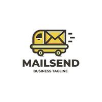 mail sturen logo ontwerp vector