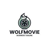 wolf bioscoop logo ontwerp vector