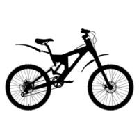 berg fiets, allemaal terrein fiets silhouet vector