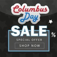 Columbus Day Sale-promotie, reclame, poster, banner, sjabloon vector