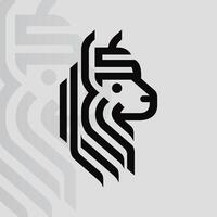 alpaca logo Aan geïsoleerd achtergrond v30 vector