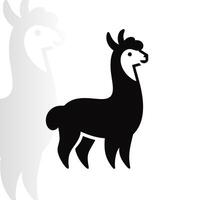 alpaca logo Aan geïsoleerd achtergrond v60 vector