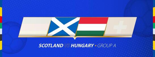 Schotland - Hongarije Amerikaans voetbal bij elkaar passen illustratie in groep a. vector