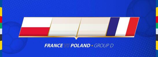 Frankrijk - Polen Amerikaans voetbal bij elkaar passen illustratie in groep d. vector