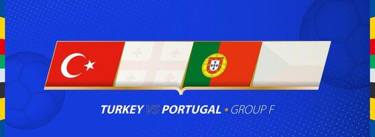 kalkoen - Portugal Amerikaans voetbal bij elkaar passen illustratie in groep f. vector