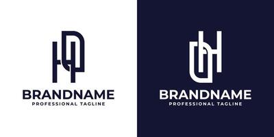 brieven ho en Oh monogram logo, geschikt voor ieder bedrijf met Oh of ho initialen vector