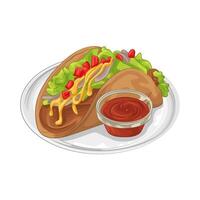 illustratie van taco's vector