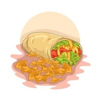 illustratie van taco's vector