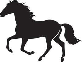 zwart silhouet paard ontwerp illustratie vector