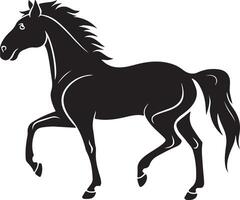 zwart silhouet paard ontwerp illustratie vector