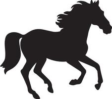 zwart silhouet paard ontwerp illustratie vector