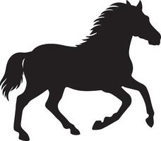 zwart silhouet paard ontwerp illustratie vector