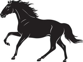zwart silhouet paard ontwerp illustratie vector