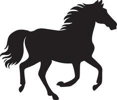 zwart silhouet paard ontwerp illustratie vector