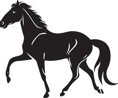 zwart silhouet paard ontwerp illustratie vector