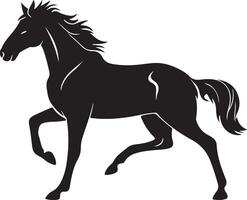 zwart silhouet paard ontwerp illustratie vector