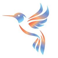 vliegend colibri logo. voor bedrijf, onderwijs en natuurlijk bedrijf logo. illustratie vector