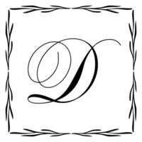 mooi wijnoogst monogram kader. overladen kalligrafische ontwerp element. illustratie vector