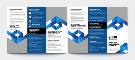 brochureontwerp, brochuresjabloon, creatieve tri-fold, trendbrochure. vector
