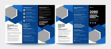 vector gevouwen brochure sjabloonontwerp of flyer lay-out