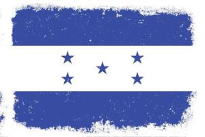 wijnoogst vlak ontwerp grunge Honduras vlag achtergrond vector