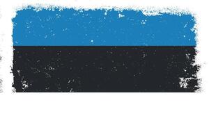 wijnoogst vlak ontwerp grunge Estland vlag achtergrond vector