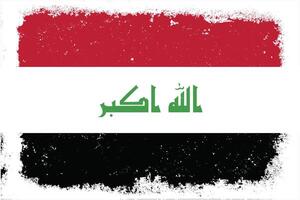 wijnoogst vlak ontwerp grunge Irak vlag achtergrond vector