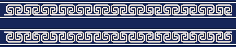 naadloos aztec grens patroon in blauw en wit kleuren vector