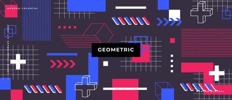 trendy geometrische elementen memphis-kaarten. retro stijl textuur, patroon en geometrische elementen achtergrond. vector