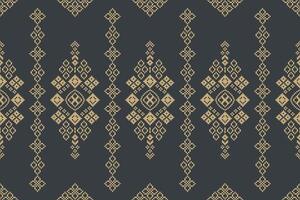 traditioneel zwart etnisch motieven ikat meetkundig kleding stof patroon kruis steek.ikat borduurwerk etnisch oosters pixel grijs achtergrond.abstract, illustratie. textuur, decoratie, behang. vector