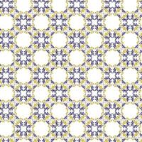 azuleyo naadloos patroon geel en blauw ornament.portugal meetkundig keramiek. vector