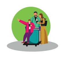 familie illustratie vakantie vector