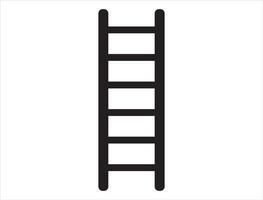 ladder silhouet Aan wit achtergrond vector