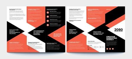 brochureontwerp, brochuresjabloon, creatief gevouwen, trendbrochure vector
