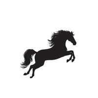 paard silhouet Aan wit achtergrond. paard logo vector