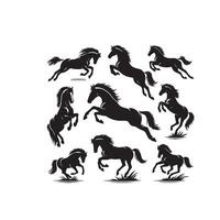 paard silhouet Aan wit achtergrond. paard logo vector