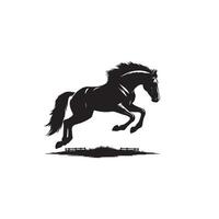 paard silhouet Aan wit achtergrond. paard logo vector