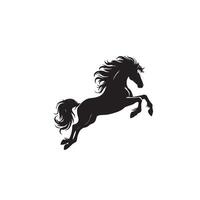 paard silhouet Aan wit achtergrond. paard logo vector